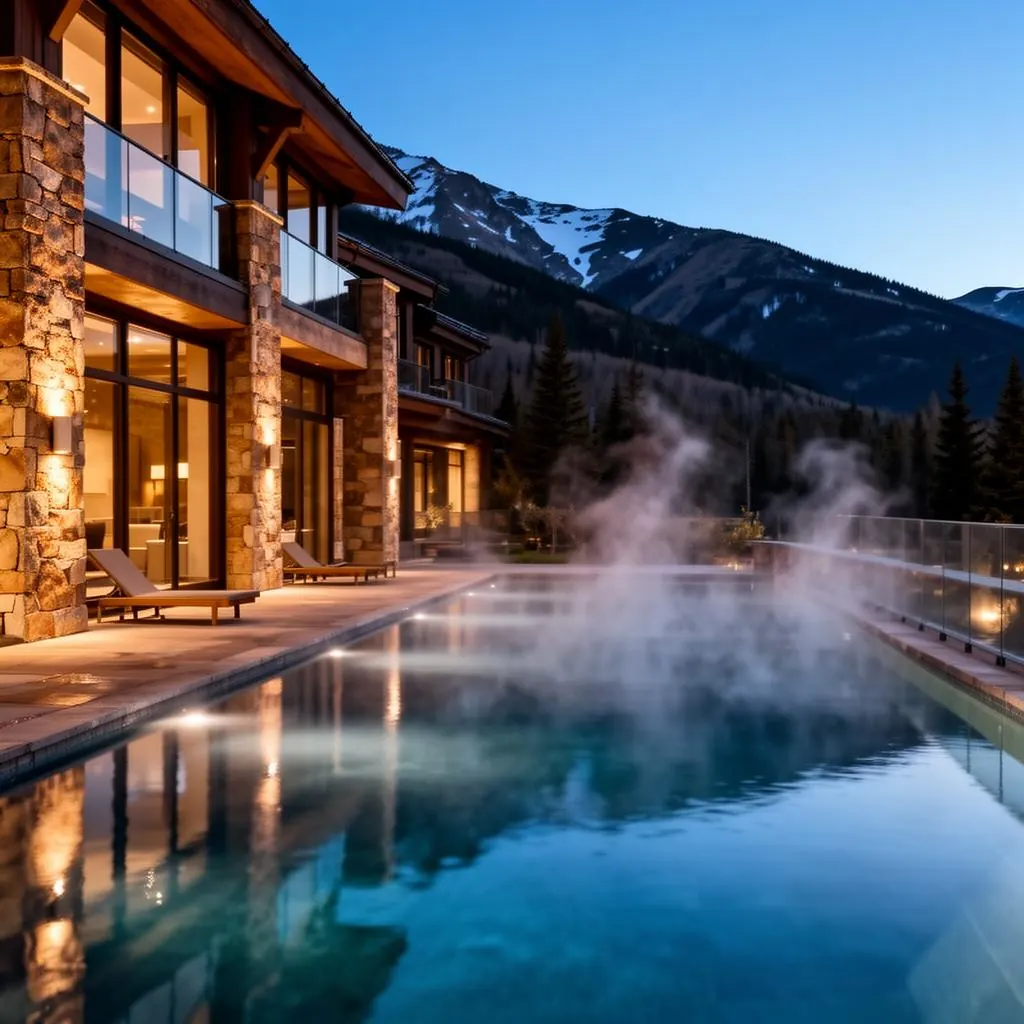 Arrabelle Vail pool and spa construction